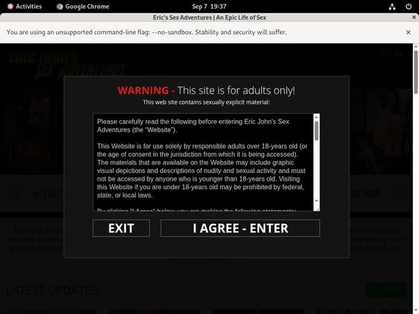 Ericjohnssexadventures With Online Check
