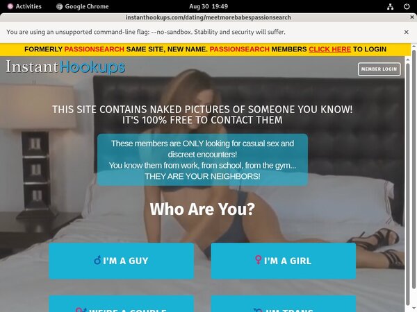 FreeInstant Hookups Accounts