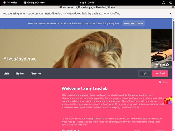 Join Allysajaydenxo.modelcentro.com With Paypal