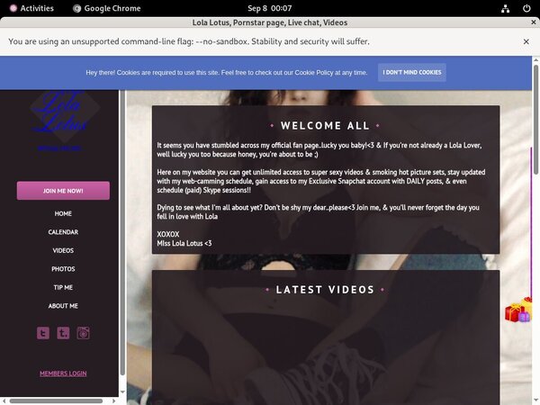 Lolalotus.modelcentro.com With Visa