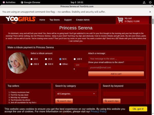 New Princess Serena Promo Code New Princess Serena Promo Code