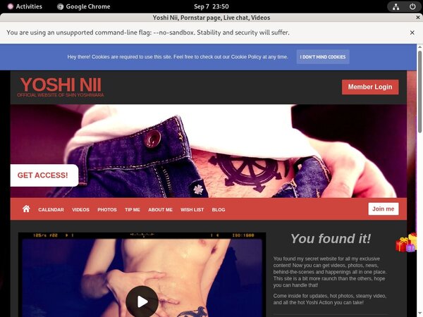 Yoshi Nii Sign Up Form