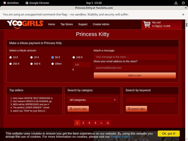 PrincessKitty Signup Form